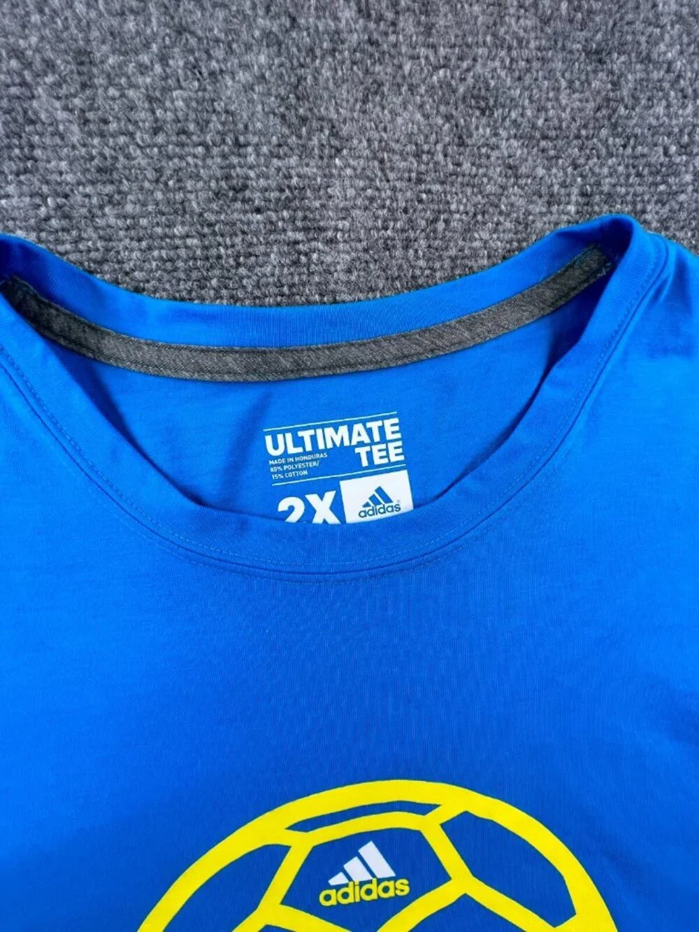 Adidas Short Sleeve Blue T Shirt Men’s Rumble In Rio Brazil Soccer Futball 2X